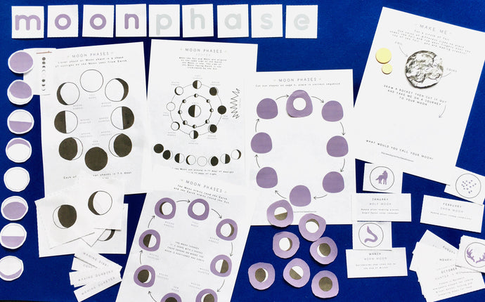 STEM Moon Phases | Lunar Phases Homeschool Printables | Waldorf | Montessori | Home Education