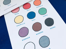 Load image into Gallery viewer, Spanish English Colours translation printable | Homeschool | Montessori Home education