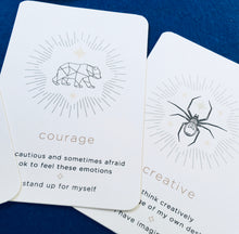 Load image into Gallery viewer, Intention and affirmation meditation cards for children