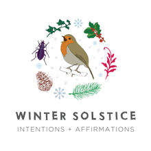 Load image into Gallery viewer, Winter Solstice Natural Labyrinth and winter solstice intention cards