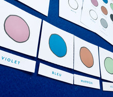 Load image into Gallery viewer, French English Colours translation printable | Homeschool | Montessori Home education