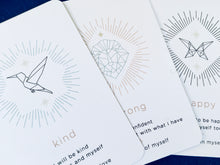 Load image into Gallery viewer, Intention and affirmation meditation cards for children
