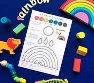 STEM Rainbow education | Home school printable | Rainbow mobile