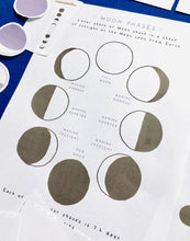 Load image into Gallery viewer, STEM Moon Phases | Lunar Phases Homeschool Printables | Waldorf | Montessori | Home Education
