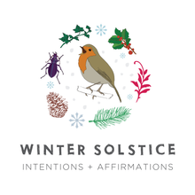 Load image into Gallery viewer, Winter Solstice Natural Labyrinth and winter solstice intention cards
